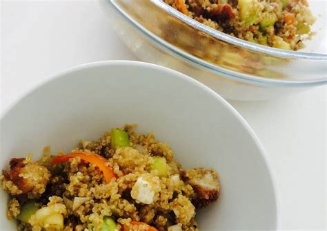 Quinoa con verduras y queso fresco Receta de Irene-Guirao- Cookpad