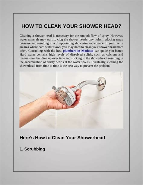 Ppt How To Clean Your Shower Head Powerpoint Presentation Free