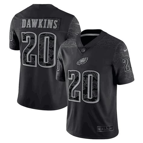 Men S Philadelphia Eagles 1 Jalen Hurts Black Reflective Limited