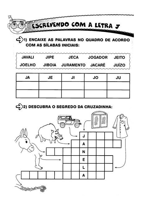 Atividades De Ortografia Com A Letra J Para Alfabetização Só Atividades