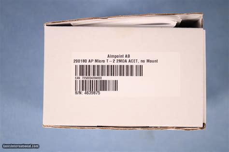 Lnib Aimpoint T 2 Micro Red Dot With 2 Moa Dot And Factory Box Paperwork