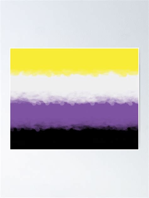 Non Binary Pride Flag Poster For Sale By Lgbtcottage Redbubble