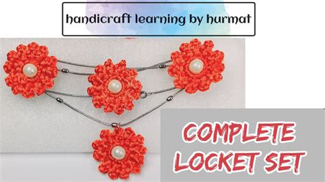 How To Make Locket Set Jewelry Crochet Complete Locket Set Koroshia