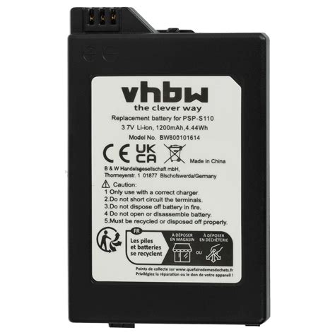 Vhbw Batterie compatible avec Sony Playstation Portable PSP-3008 ...