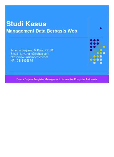 Studi Kasus Management Data Berbasis Web