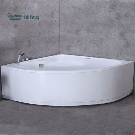 Acrylic Freestanding Corner Bath Bathroom Tub Air Jetted Massage