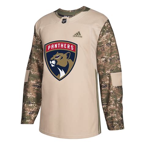 Florida Panthers Adidas Camo Khaki Authentic Jersey Adidas Camo Long