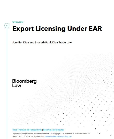 Export Licensing Under Ear Customs And International Trade Law Firm