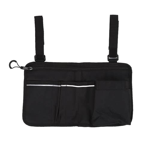 Wheelchair Side Bag Multi Pocket Waterproof Lightweight Compatible Walker Bag With Reflective