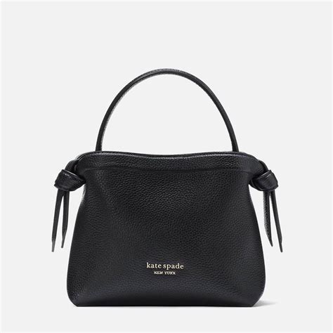 Kate Spade Knott Mini Pebbled Leather Crossbody Bag In Black Lyst