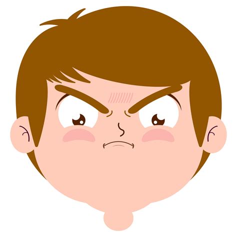 Girl Angry Face Cartoon Cute 14429051 Png