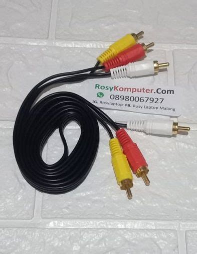 Jual Kabel RCA 3 3 1 5m Merah Kuning Putih Rosy Computer Malang