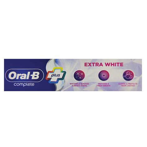 Oral B Complete Plus Extra White Toothpaste 75ml