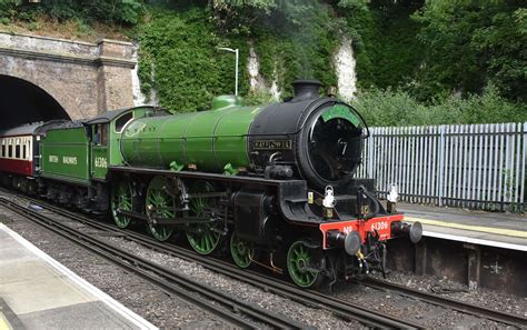 Mayflower Steam Train Travels Through Kent Passing Through Folkestone