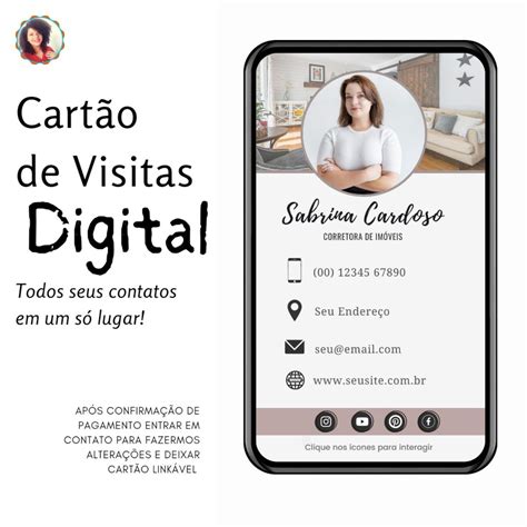 Cart O De Visita Digital Interativo Corretor De Im Veis Elo