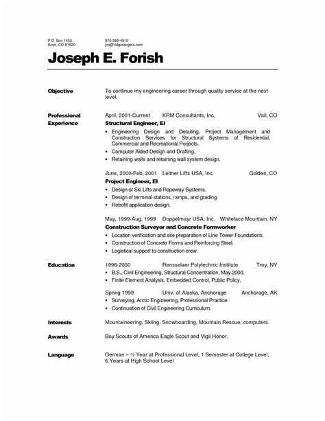 professional profile resume  sample profile  resumes