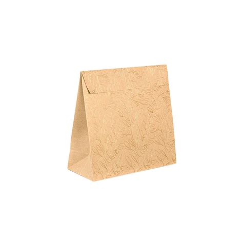 Pochettes kraft naturel végétal volute doré dorure à chaud 200g 14