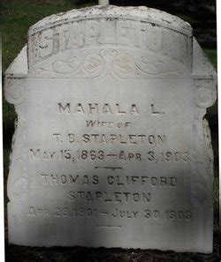 Thomas Clifford Stapleton 1901 1903 Find A Grave Memorial