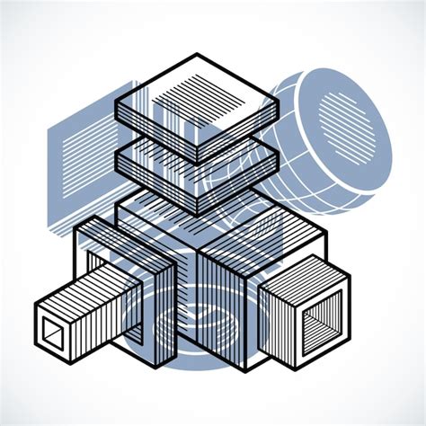 Forma Tridimensional Abstracta Elemento De Cubo De Dise O Vectorial