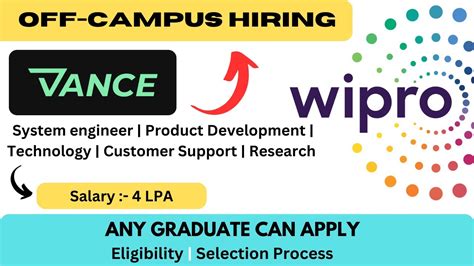 Wipro Vance Hiring Any Graduate Can Apply Fresher Can Apply