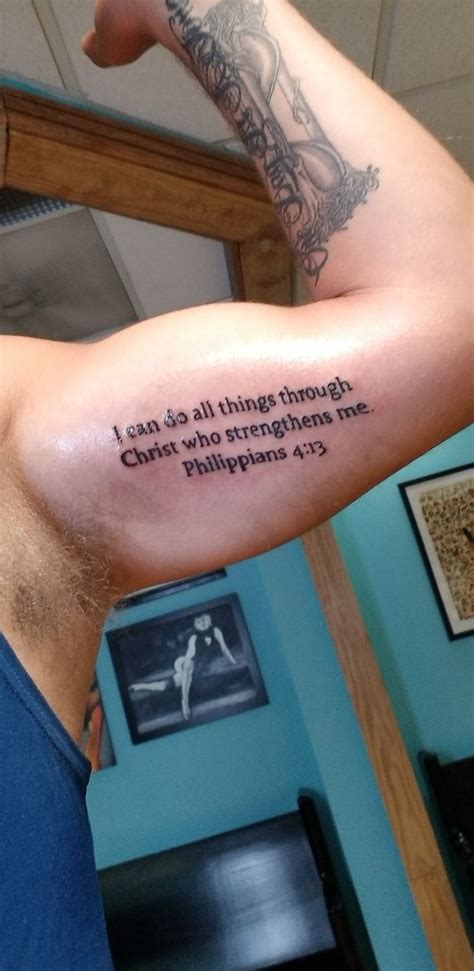 Philippians 4 13 Tattoo On Ribs Guys