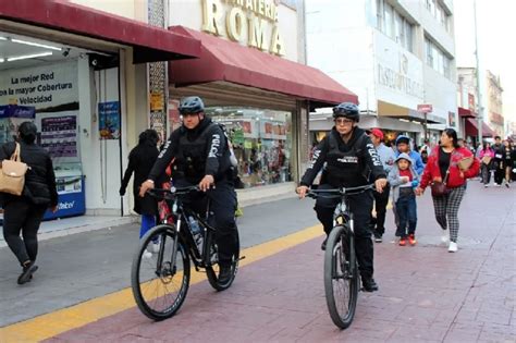 Refuerza Policía Municipal vigilancia en el Centro por Navidad