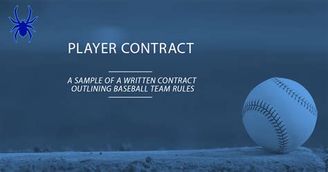 Youth Baseball Player Contract [Sample] - Spiders Elite