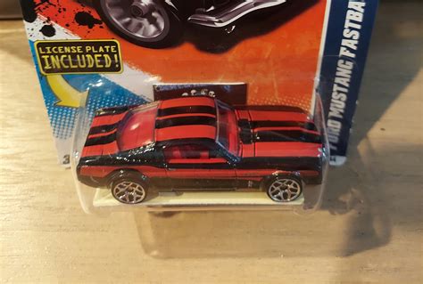 Hot Wheels FORD MUSTANG Fastback W License Plate Street Beasts NIP Red And Black Etsy