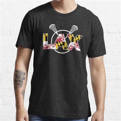 Maryland Lacrosse T Shirt For Sale By Polliadesign Redbubble Lax