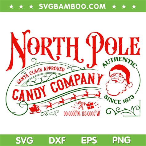 North Pole Candy Company Svg Christmas North Pole