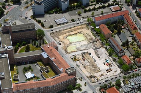 Luftaufnahme Erlangen Baustelle Zum Neubau Eines Wohn Und