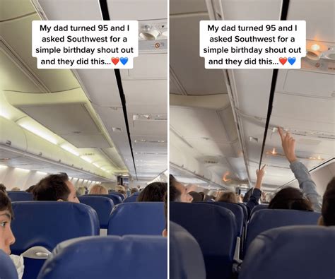 Senior celebrating his 95th birthday on flight gets heartwarming