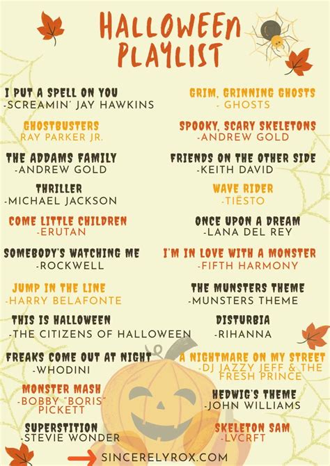 Halloween Music Playlist | Halloween movie night, Halloween playlist, Halloween party kids