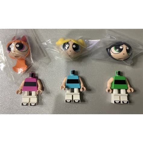 Lego Minifigure The Powerpuff Girls Blossom Bubbles And Buttercup