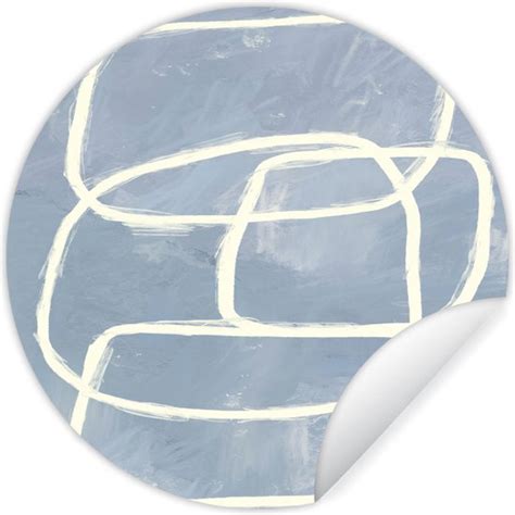 Wallcircle Muurstickers Behangcirkel Abstract Blauw Kunst