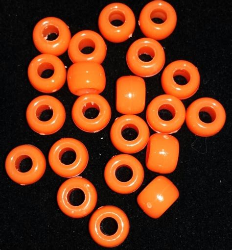 ORANGE PONY BEADS 6X9MM