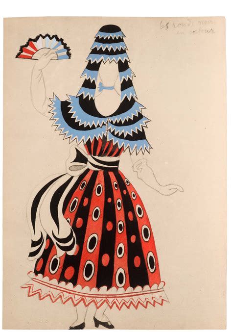 Pablo Picasso Costume Design For Female Dancer For Le Tricorne Or El Tricornio The Tri