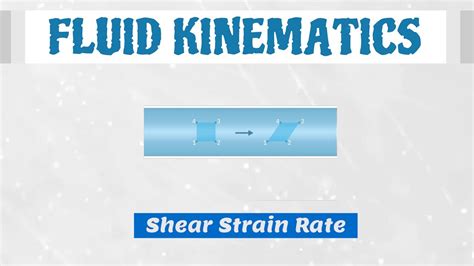 How To Calculate Shear Strain Rate Value Fluid Mechanics Youtube