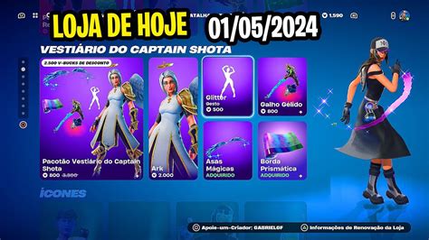 🔴 Captain Shota Nova Loja De Hoje Fortnite 01 De Maio 2024 Loja De