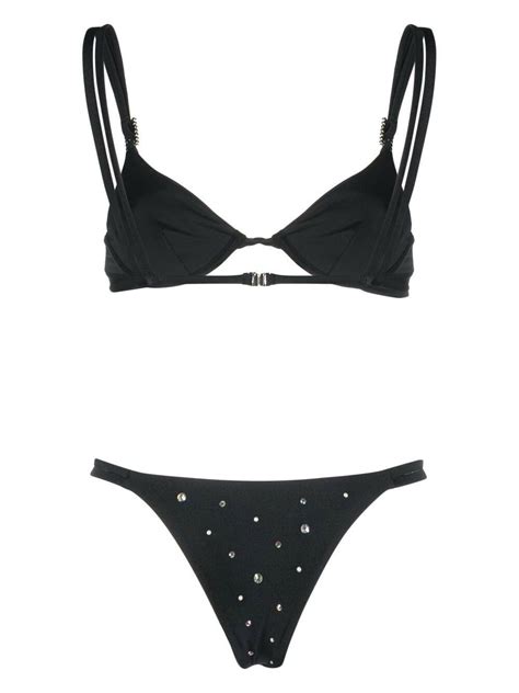 ALESSANDRA RICH Jewel Details Lycra Bikini Alessandra Rich