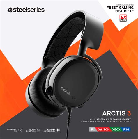 Best Buy Steelseries Arctis 3 Wired Stereo Gaming Headset For Pc Ps5 Ps4 Xbox Xs Xbox One