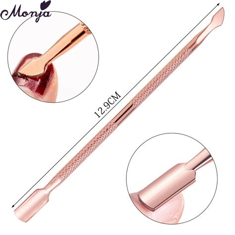 Monja 3 Stijlen Rvs Nail Art Cuticle Pusher Dubbel Grandado