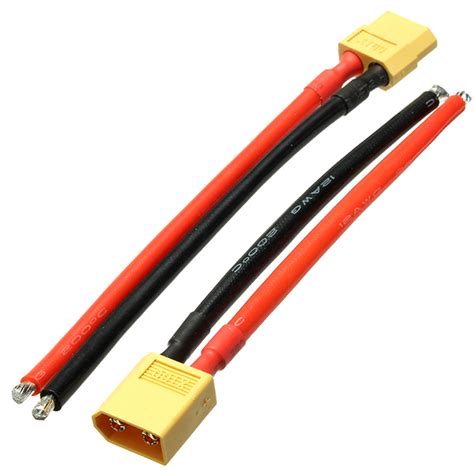 Amass Xt60 Male Female Plug Connector 12awg 10cm Power Cable Alex Nld