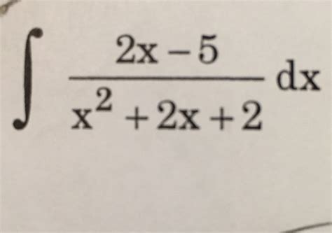 Solved Integral 2x 5x2 2x 2 Dx