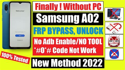 Samsung A Frp Bypass Without Pc Android Code Not