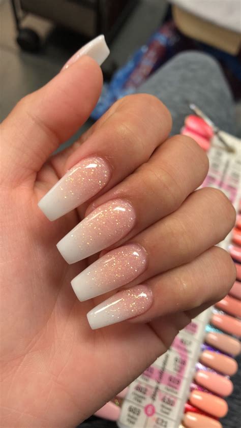 Rose gold ombré Aycrlic Nails Prom Nails Wedding Nails Hair And