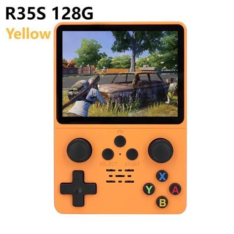 Orange 128G R35S Console de jeu vidéo rétro avec double joystick