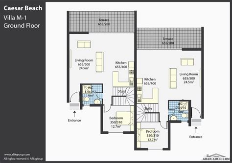 Semi Detached Villas Type Floor Plans Arab Arch