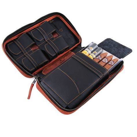 Cigar Star Leather Cigar Case - Brown - Village Cigar Company & Barbershop