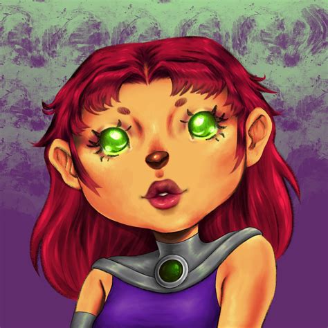 Starfire Teen Titans Dc Bbgirls Digital Illustration Print Etsy